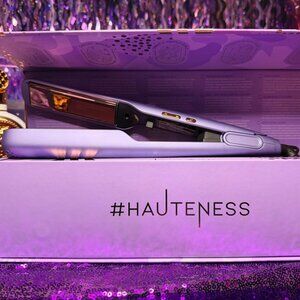HAUTENESS 2inONE Digital Rose Gold Titanium Straightener Purple